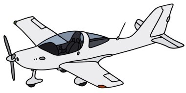 Small propeller airplane clipart