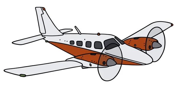 Twin motor flygplan — Stock vektor