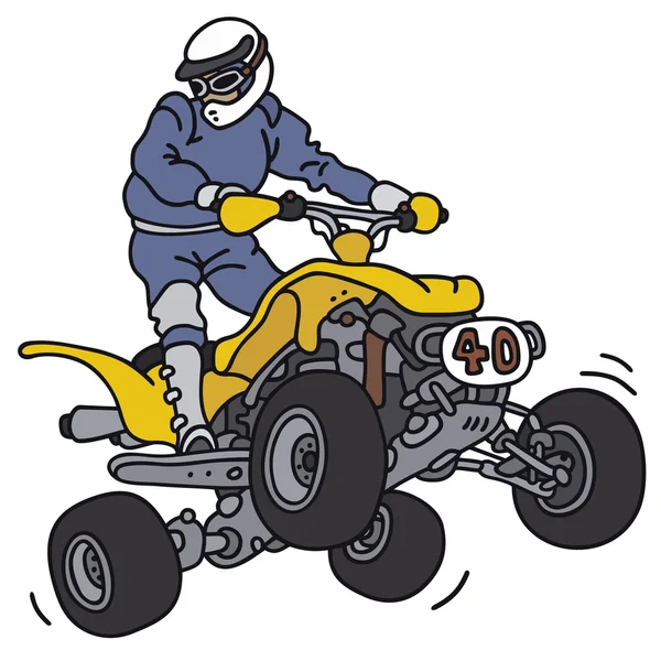 Rider on the all terrain vehicle — Stock Vector