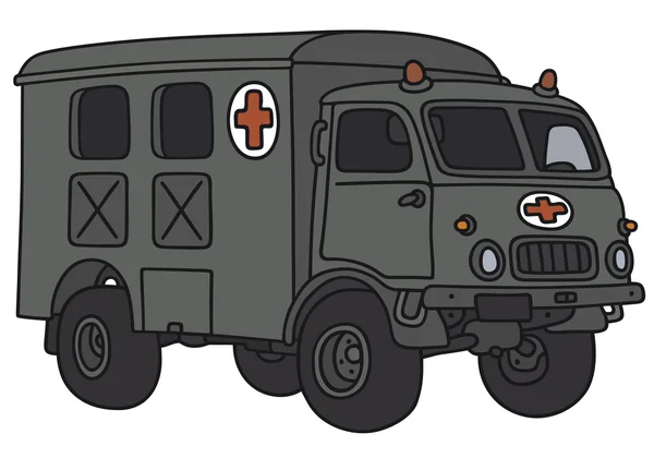 Oude militaire ambulance — Stockvector