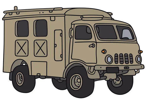 Oude militaire vrachtwagen — Stockvector