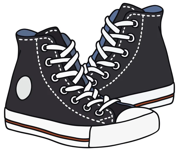 Zapatillas negras — Vector de stock