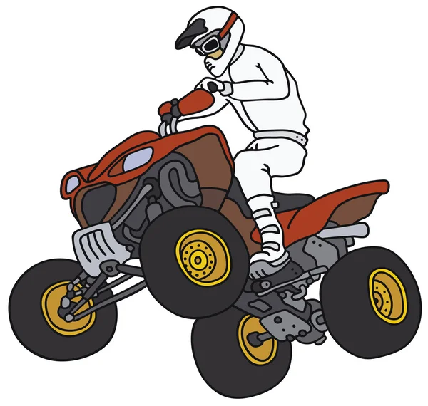 Pilota sul ATV — Vettoriale Stock