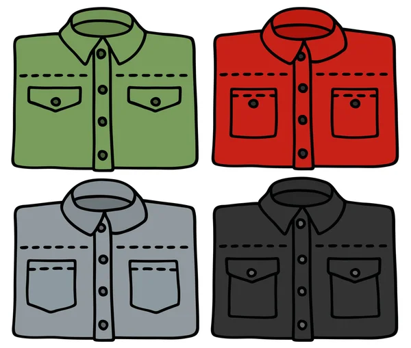 Camisas de color clásicas — Vector de stock