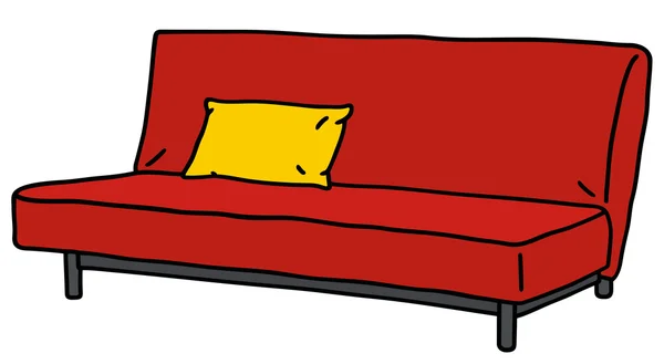 Rode sofa — Stockvector