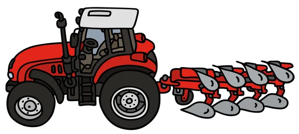 Tractor with a plow — Stock Illustration Tractor with a plow Stock Illustration