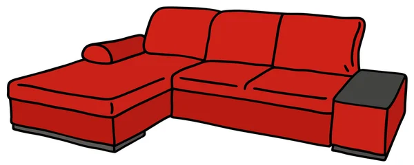 Merah sofa - Stok Vektor
