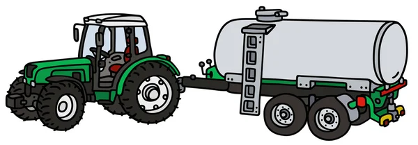 Traktor mit Panzer — Stockvektor