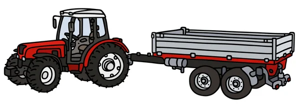 Tracteur avec remorque — Image vectorielle