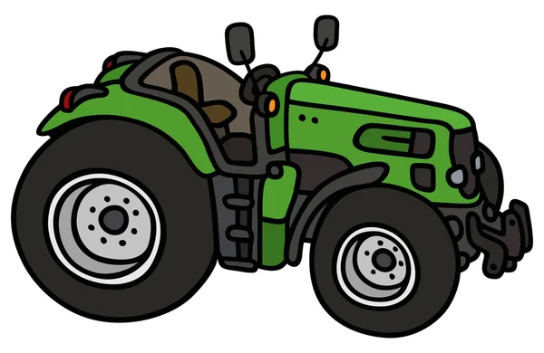 Tractor verde — Vector de stock