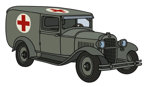 Vintage militaire ambulance — Stockvector
