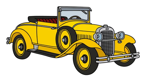 Roadster żółty — Wektor stockowy