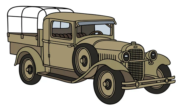 Camion militare vintage — Vettoriale Stock