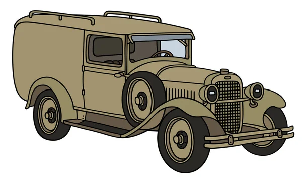 Vintage military car — Stock Vector