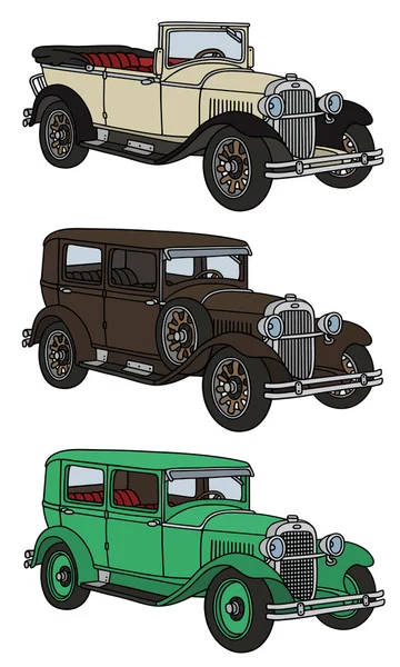 Coches Vintage — Vector de stock