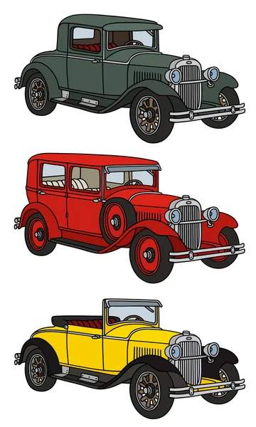 Coches Vintage — Vector de stock