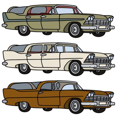 Classic station wagons clipart