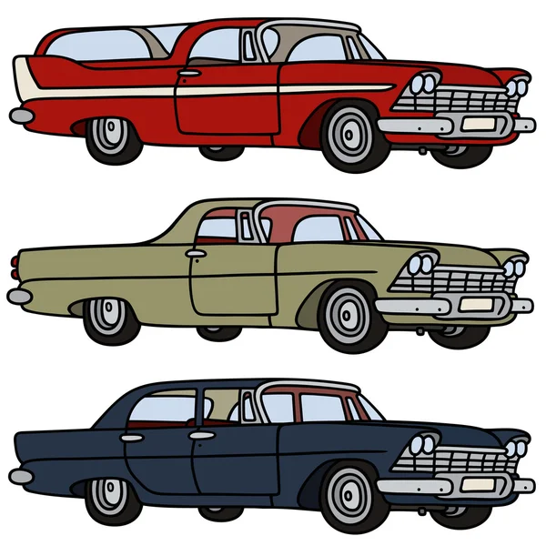 Coches clásicos — Vector de stock