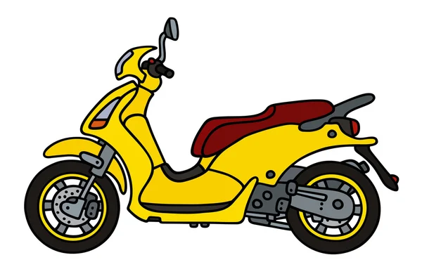 Scooter amarelo — Vetor de Stock
