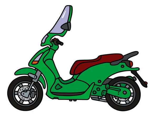 Scooter verde — Vector de stock