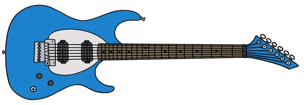 Gitar elektrik biru - Stok Vektor