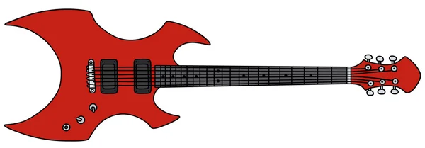 Guitarra elétrica vermelha — Vetor de Stock