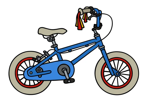 Azul bicicleta infantil — Vector de stock