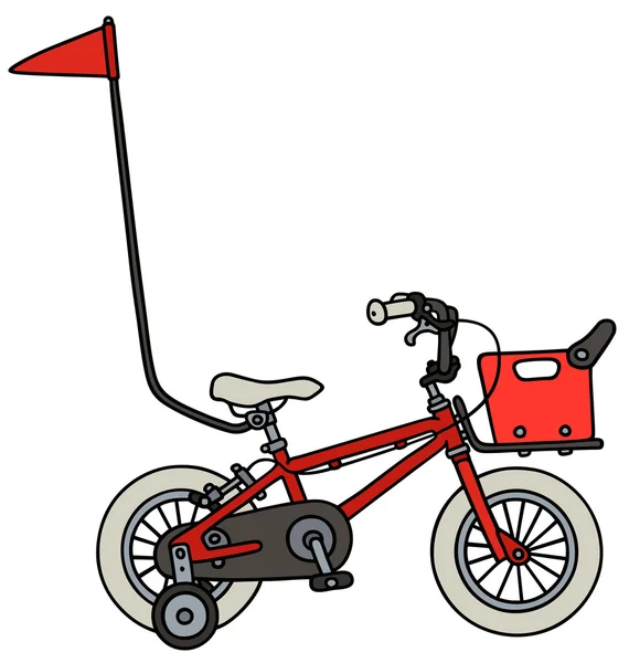 Red bicicleta infantil — Vector de stock