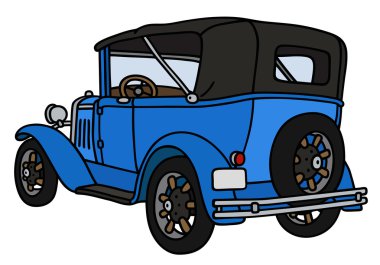 Vintage yeşil cabriolet