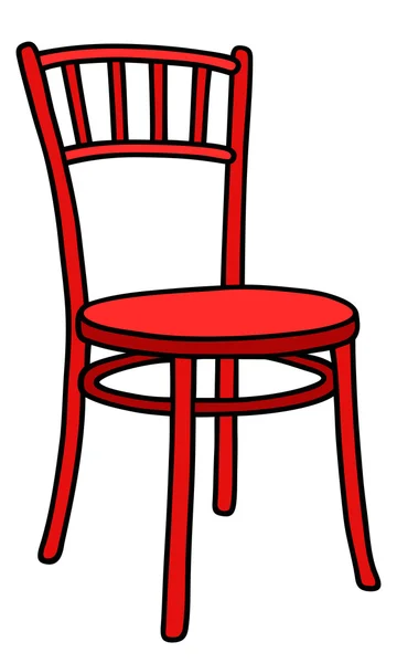 Chaise rouge classique — Image vectorielle