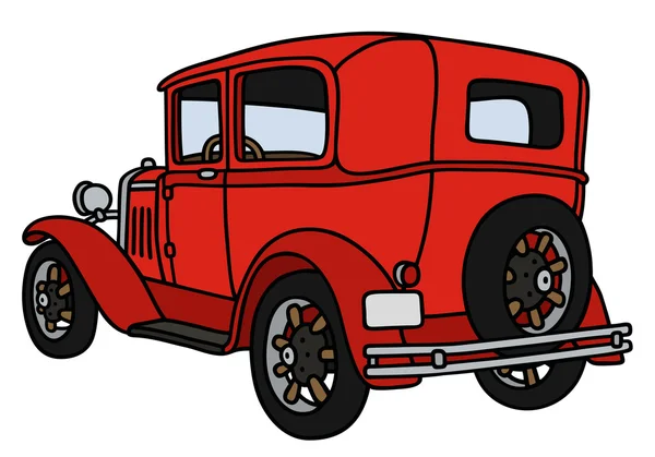 Vintage voiture rouge — Image vectorielle