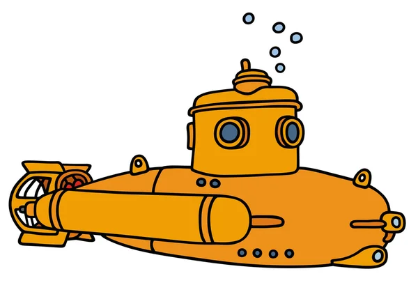 Κίτρινο μικρό υποβρύχιο — Διανυσματικό Αρχείο