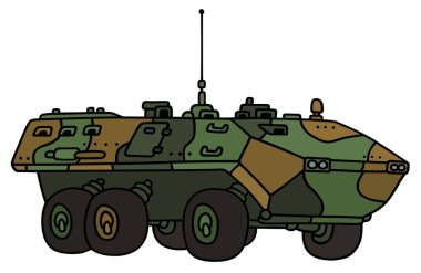 Kamuflaj tekerlekli zırhlı asker taşıyıcı
