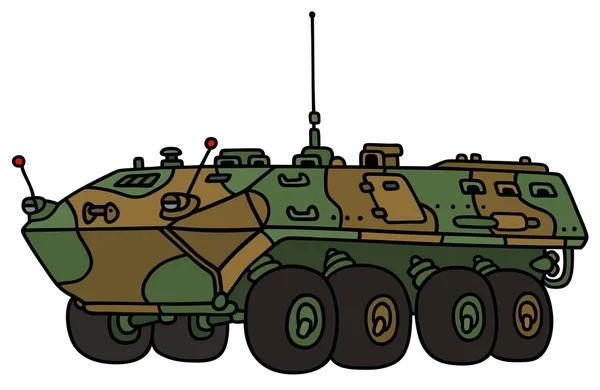 Tarnrad gepanzerter Truppentransporter — Stockvektor