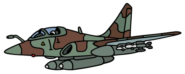Camouflage straaljager — Stockvector