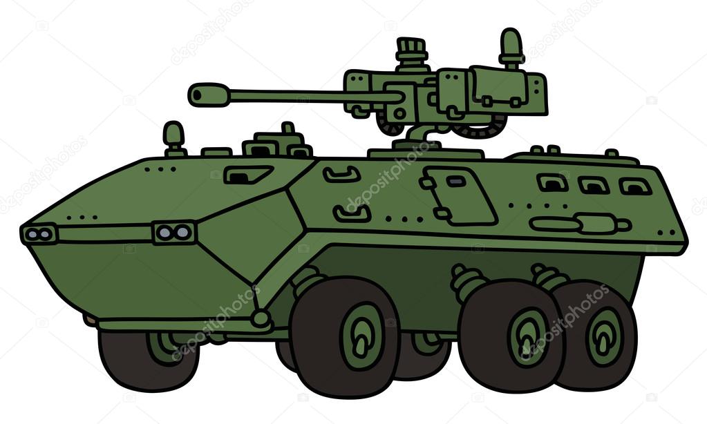 Green wheel armoured vehicle