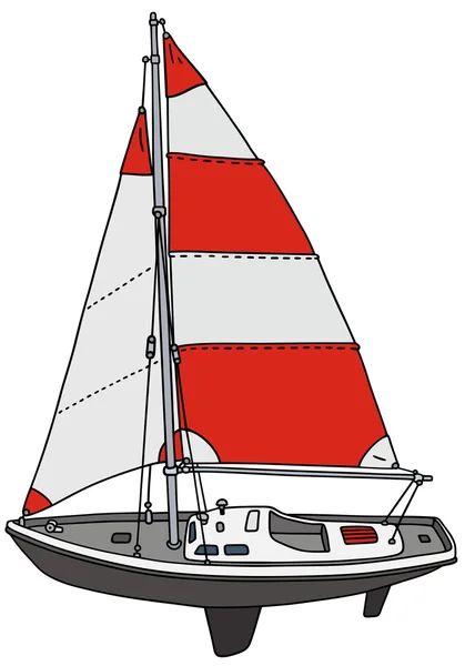 Liten segelbåt — Stock vektor