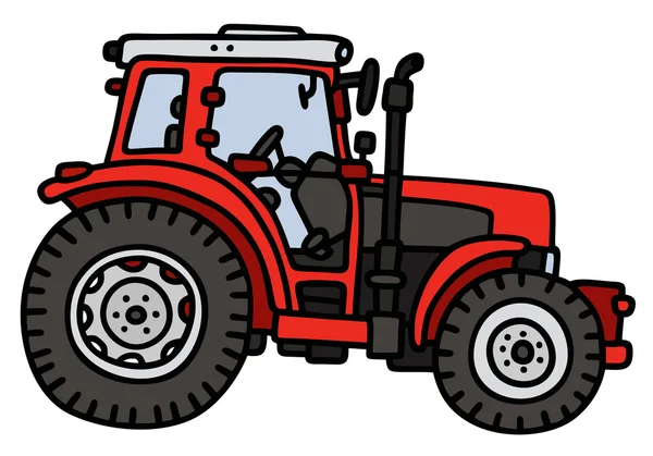 Tractor pesado rojo — Vector de stock