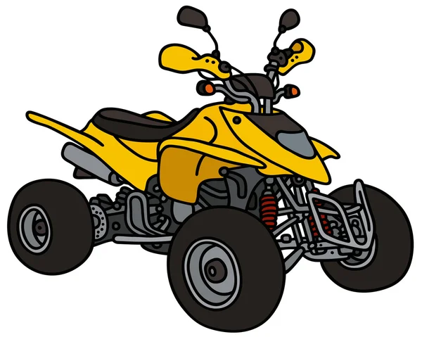 Yellow all terrain vehicle — Stock Vector