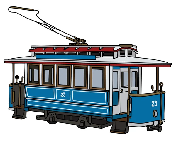 Hand tekening van een klassieke tram — Stockvector