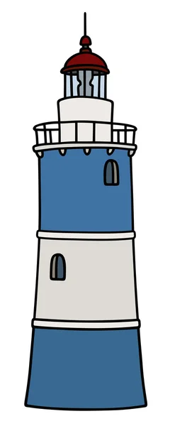 旧的蓝色灯塔 — 图库矢量图片