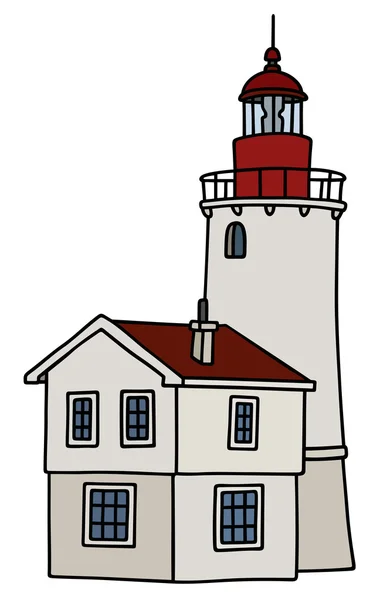 Faro de tono antiguo — Vector de stock