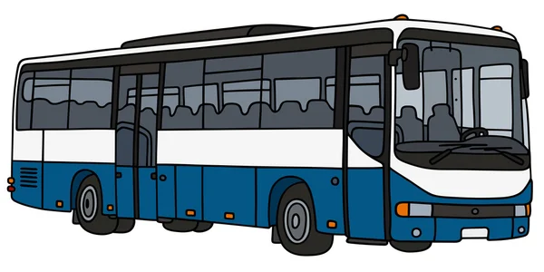 Kék és fehér busz - típusa nem valós — Stock Vector