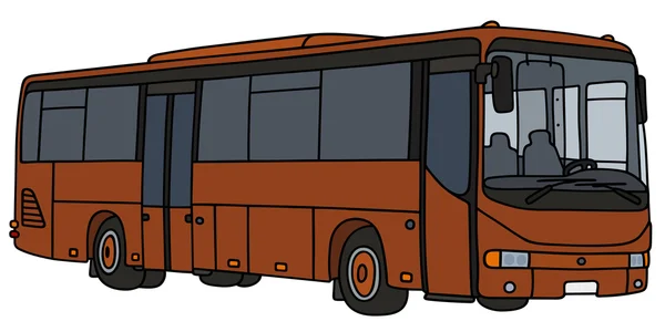 Autobús rojo-marrón — Archivo Imágenes Vectoriales