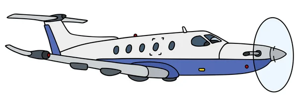 Petit avion de ligne bleu et blanc — Image vectorielle