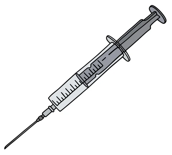 Small plastic syringe — Stock Vector