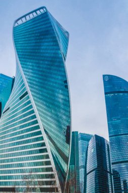 Moskova Kulesi manzarası Rusya Şubat 2021