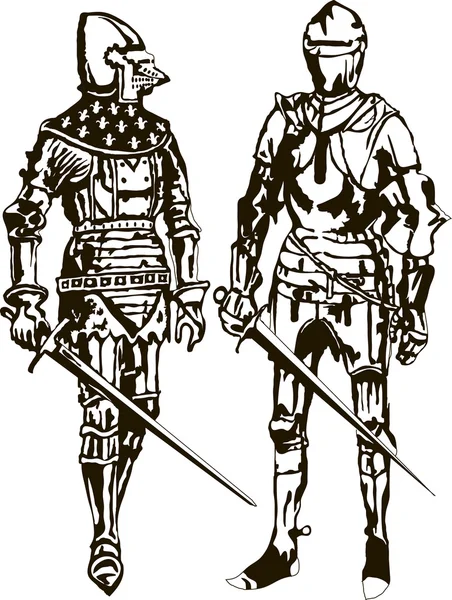 Deux soldats vecteur — Image vectorielle