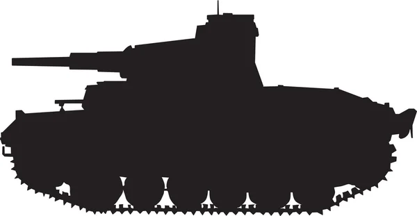Silhuetten av en tysk stridsvagn mellantunga Iv Vektorgrafik