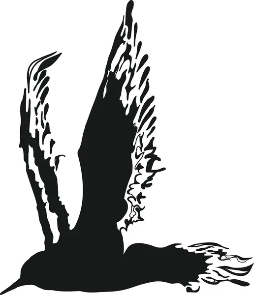 Silhouette Vogelvektor — Stockvektor